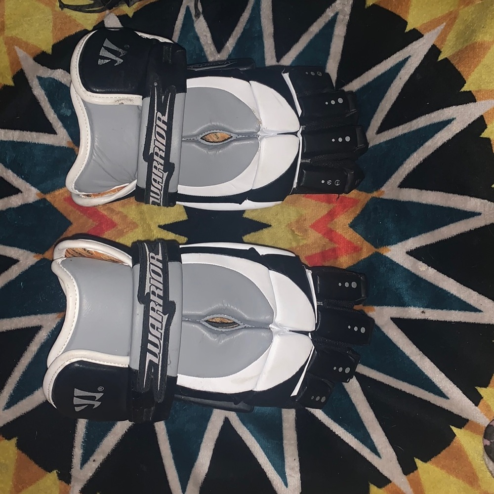 Warrior hockey gloves black white grey NEW